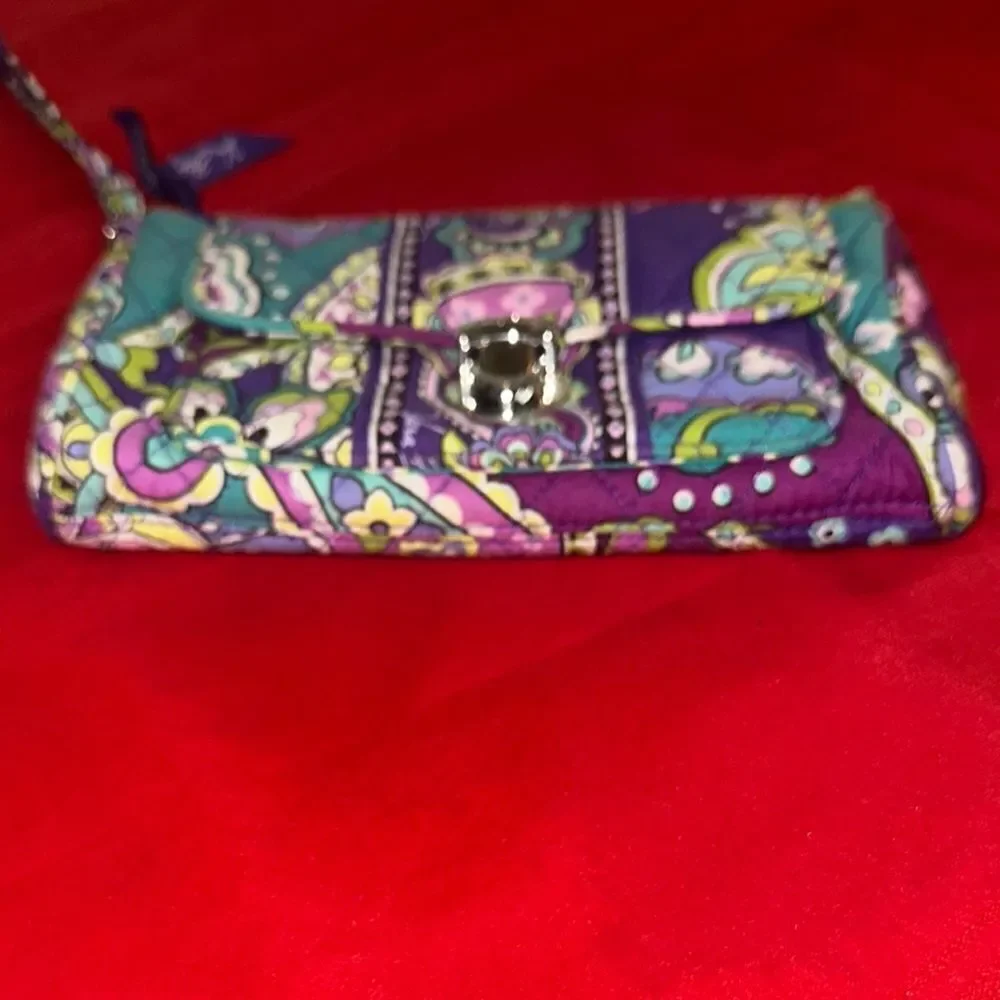 Vera Bradley Wristlet Purple and Green Print